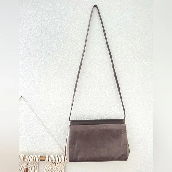 Stuart Weitzman Crossbody bag Grey colorblock leather purse